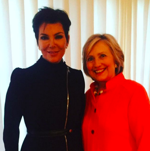 And over the weekend, Kris Jenner came out in support of Clinton.