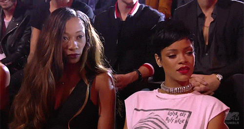 Here she is not giving a fuck at the VMAs.