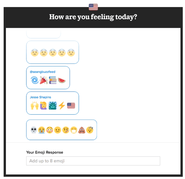 BuzzFeed News readers are using emojis to answer questions about Election Day, and the results are 🔥 😂 💥