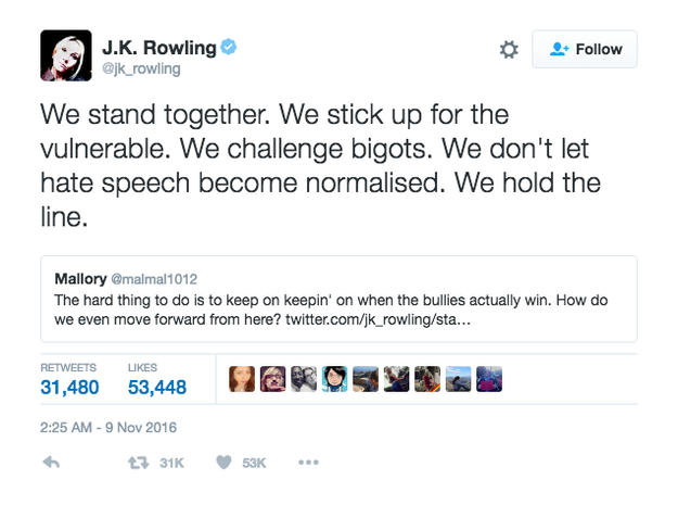 J.K. Rowling had some advice on how best to move forward.