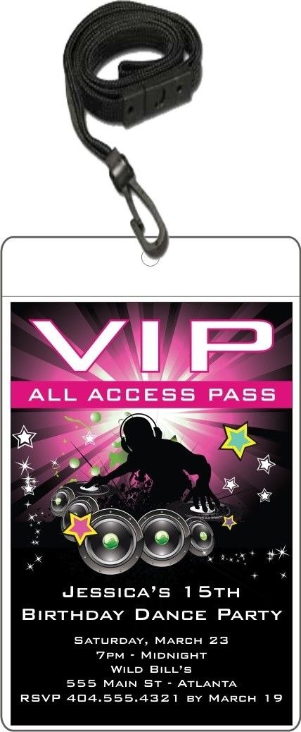 These VIP invitations will make your party super exclusive, just like a pop star's!