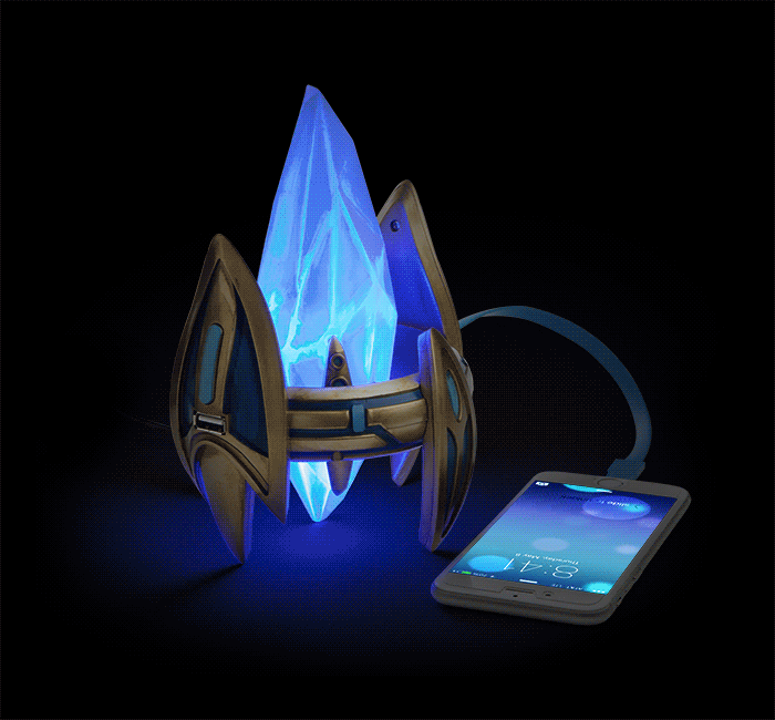 It lights up and has 2 USB ports. Get it from Gamestop for $39.99.