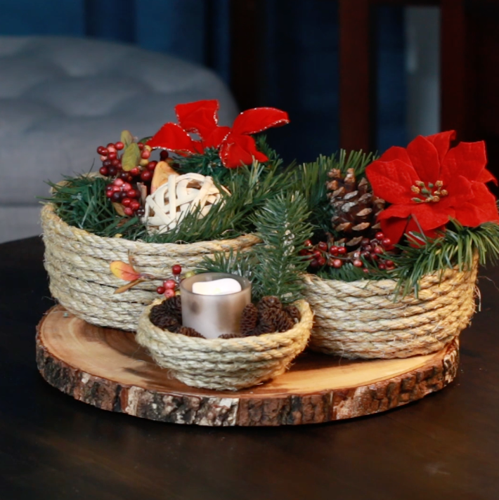 Decorate Like Crate & Barrel On A Budget With These Beautiful Twine Bowls