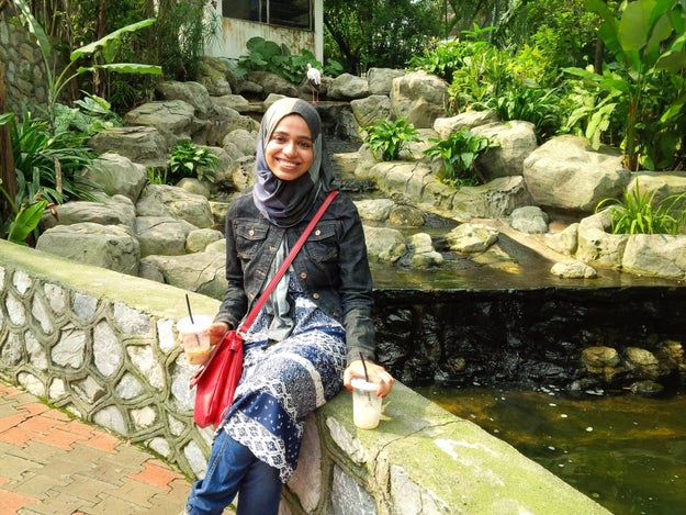 This is 24-year-old Nazreen Fazal. She got married last August and moved to Saudi Arabia with her husband.