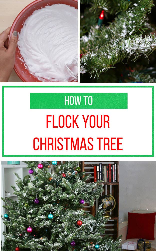 DIY Flocked Christmas Tree - Salt Sister Moms