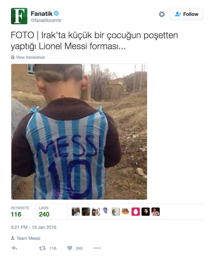 Look At How Happy The Boy Who Made A Messi Plastic Bag Shirt Is When He Finally Met His Hero