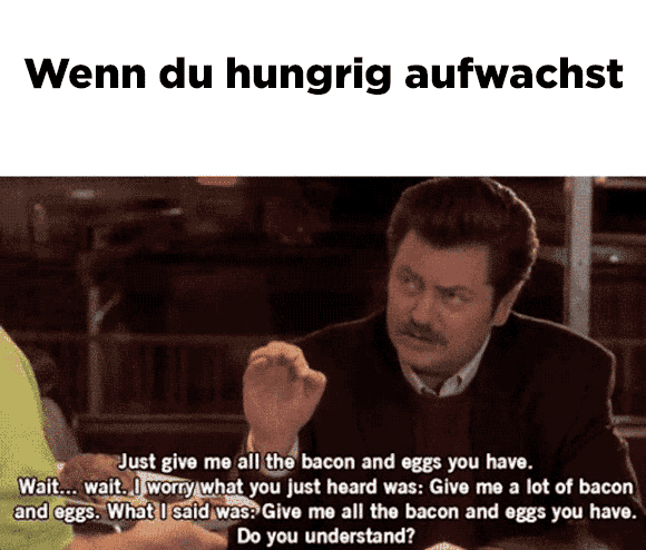 Letzten Endes träumst du die ganze Nacht vom Frühstück.