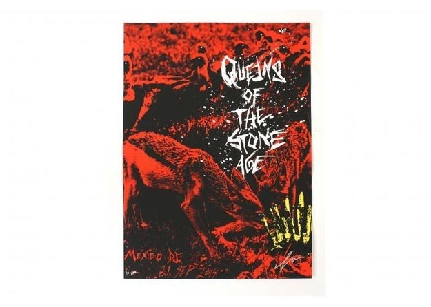 Esta litografía de Queens of the Stone Age que sí, fue hecha por un mexicano ($800).