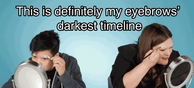 Then, we put the darkest colors of eyeshadows on the outer corners.