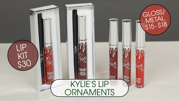 First, we tried out all the lip ornaments: two lip kits, and three lip glosses: