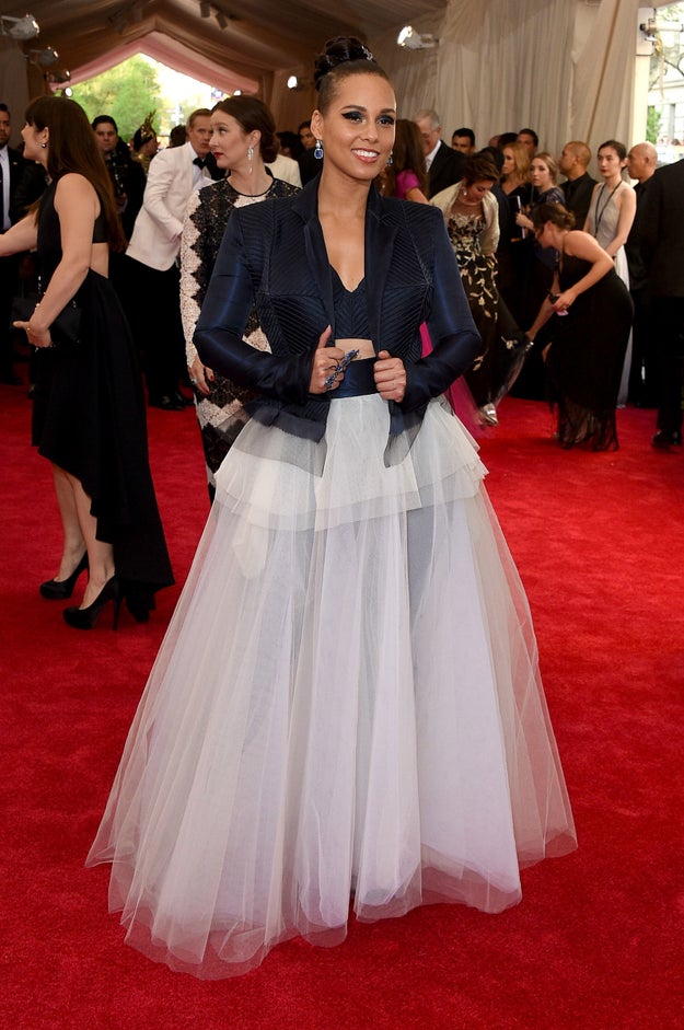 Or stay cool in tulle like Alicia Keys:
