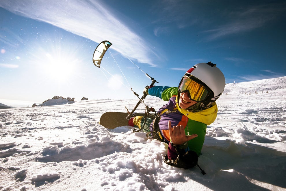 Glide over incredible snowscapes by way of snowkiting.