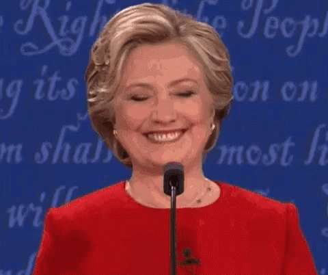 This mashup GIF of Hillary and Shaq started trending in fall during debate season, Tenor said.
