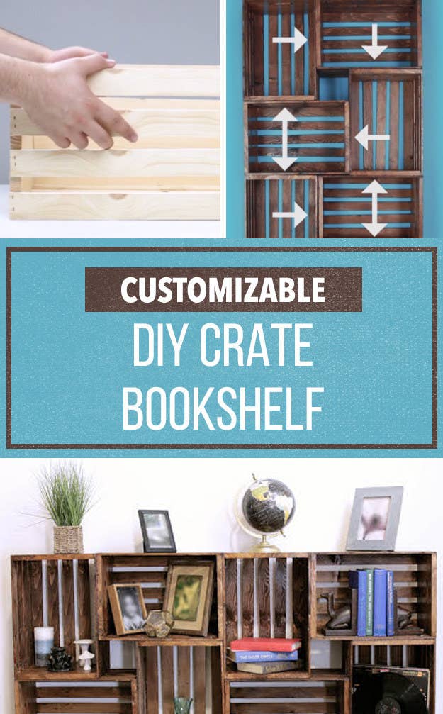 Repurpose Old Wooden Crates With This Clever Bookshelf Diy