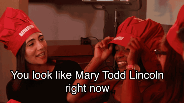 In order to cook our own lunch, we first had to suit up: