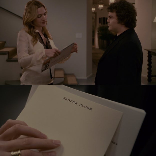 And just when Iris is happily settling into her temporary LA life with Miles, her new possible love interest, and Arthur (Eli Wallach), her neighbor and new BFF, Jasper disrupts her newfound peace and serenity by actually sending her pages of his book. There's not even a note attached.