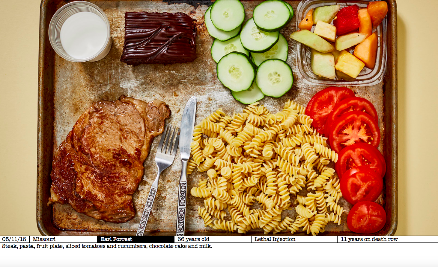 A Photographer Has Re Created The Last Meals Of Prisoners Executed