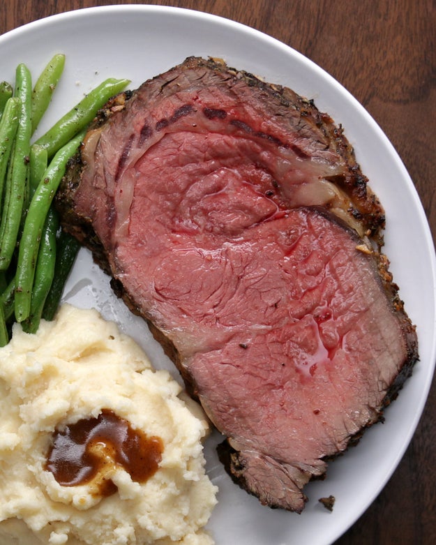 Prime Rib With Garlic Herb Butter