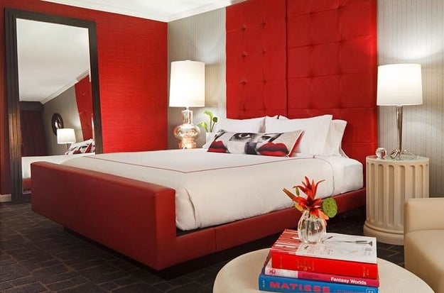 For the couple that wants to go all in on romance, check in at the Kimpton Rouge Hotel, where the pillows are stitched with kisses.