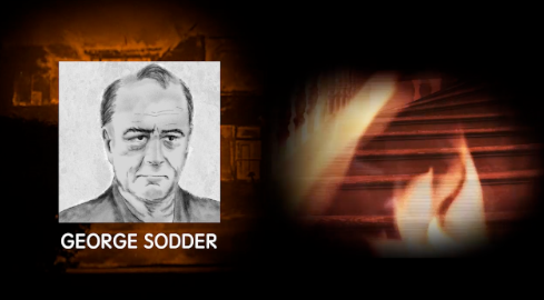 George broke back into the house to save them, but the staircase was on fire. When he went to get a ladder, he discovered that it was missing. Additionally, both of his trucks, which he wanted to use to climb on top of, would not start.