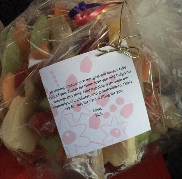 Schultz arranged for this to be delivered to his longtime wife and best friend after he died. "He was worried how she would take it once he passed," Mendez told BuzzFeed News.