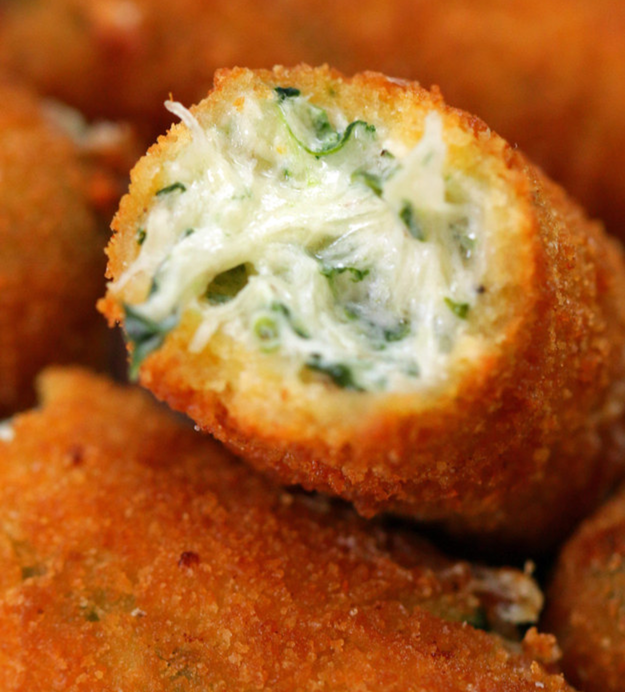 These spinach dip mozzarella sticks that could very well be mankind's best invention to date.