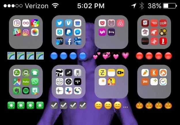 Organizing my apps by color