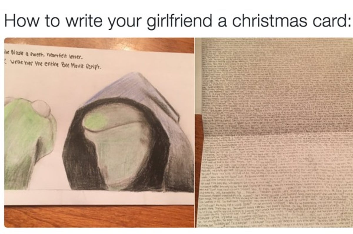 This Guy Handwrote His Girlfriend The Entire Bee Movie Script For Christmas