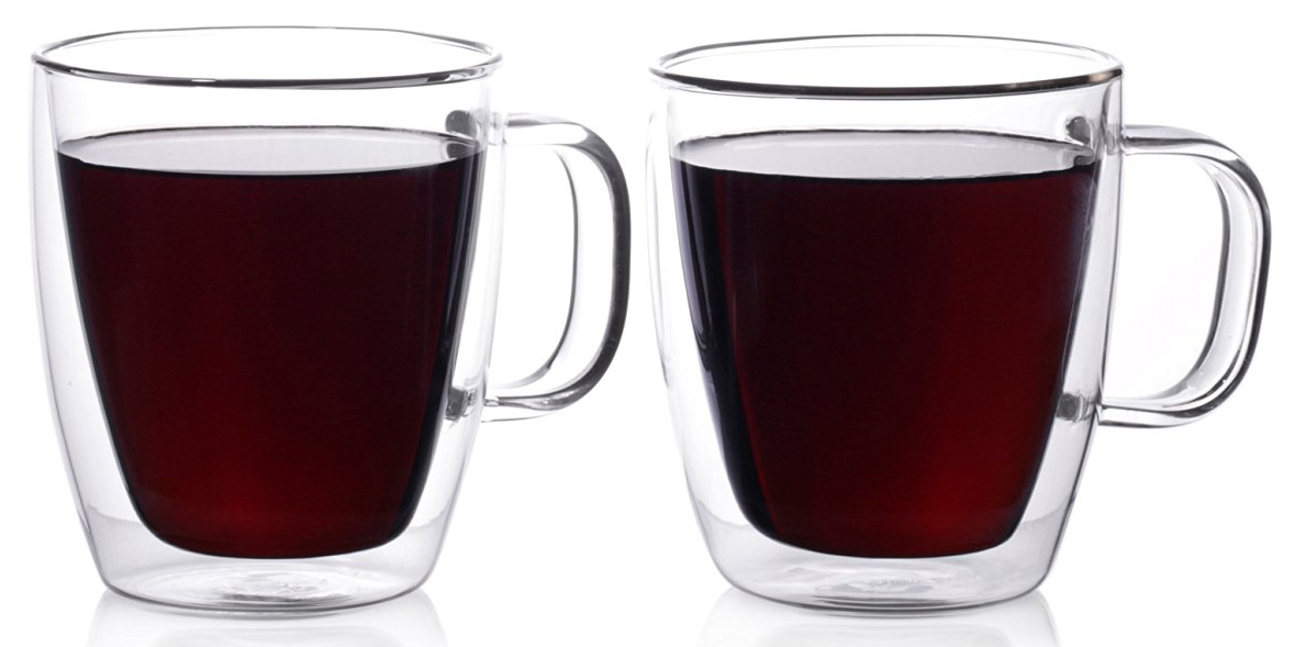Promising reviews: "These mugs are beautiful. Well-crafted, LIGHTWEIGHT (!!!), and they elevate every beverage. I get compliments on them constantly and everyone loves to drink from them. I ordered 5 sets of these and am so glad I did. The inner wall is the only part of the glass that really heats up, so your mug is actually cool to the touch, even if you have boiling hot tea inside. There are slight differences between each mug, and I mean SLIGHT — they are not factory made, people. It gives it a bit of an authentic touch. They are fragile, but you don't need to wear gloves. Really, just use common sense and don't throw them around. They last for a long time, are easy to clean, and store well. Definitely recommend buying these, 100%. You won't regret it!" —AaRopPrice: $29.95