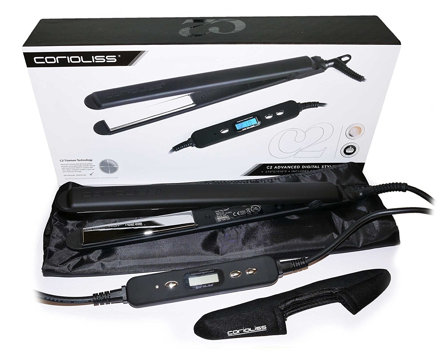 Secondly, we have the C2 model of the Corioliss brand. (Did not you know them yet? Their plates become more celebrated with each passing day.) It is a booming brand that is not being reported by expensive advertising campaigns, but by the quality of its products and word of mouth. Its star model, the C2, stands out for:* Titanium tilting plates with silver particles* It reaches 210ºC in the 20s, adjustable through its screen* Incorporates an ionizer to remove static electricity from the hair and get better results* A hair irons are initially designed for professionals, but they are having well received private* Average rating of 9.2 / 10 at the time of writing.