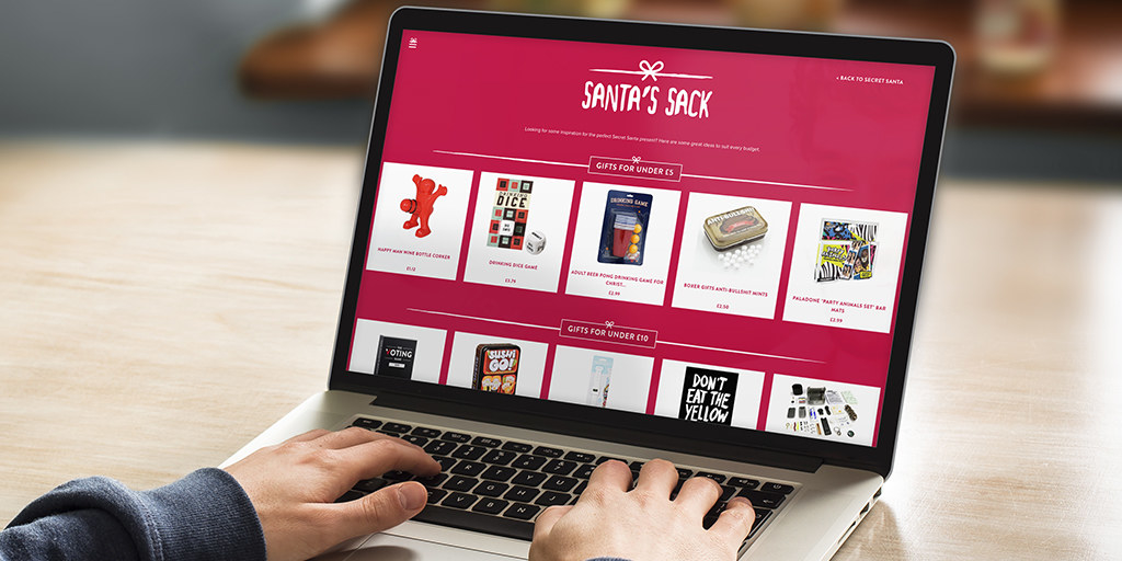 Santa's Sack is full of great gift ideas for every budget, from the office-appropriate to the very NSFW. As the system is linked with Amazon, you can get your gift sorted straight away and avoid the last-minute panic buy.