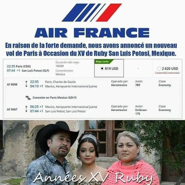 Y alguien hasta se atrevió a hacerla de diseñador con Air France.