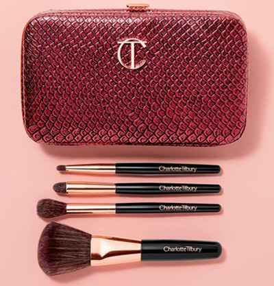The set includes a mini powder brush, mini blender brush, mini smudge brush, and mini precision brush. Get the set for $65.