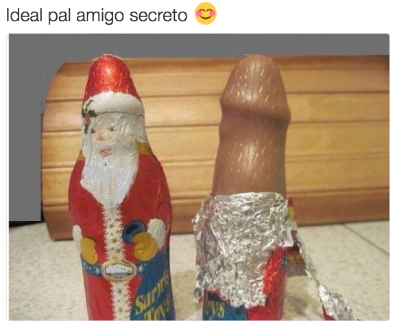 Este chocolate navideño.