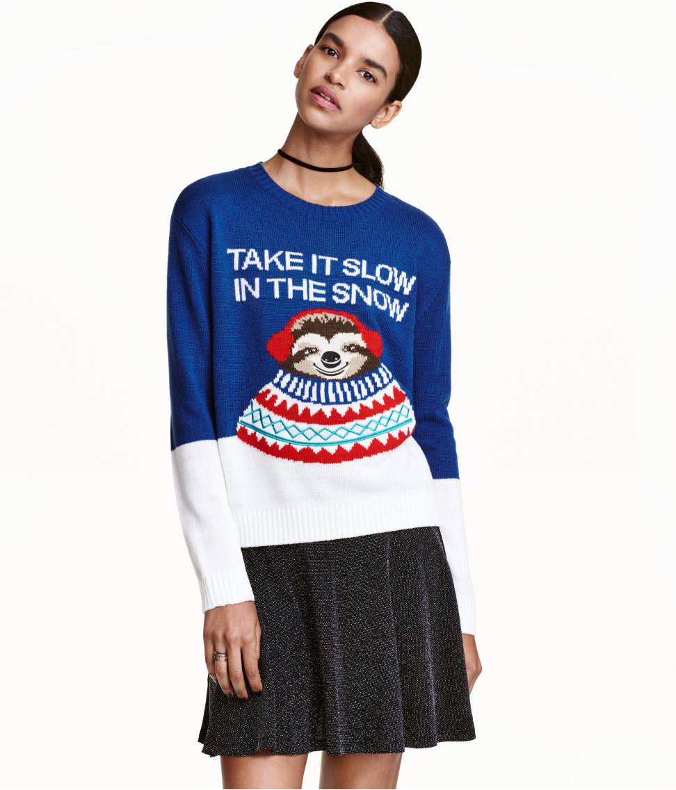 H&m sloth deals christmas sweater