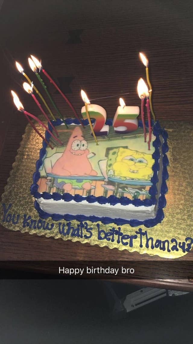 Spongebob Fans Are Loving The Birthday Cake A Girl Got Her Brother