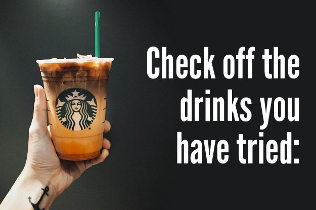 How Many Of These Drinks From The Starbucks Menu Have You Tried?
