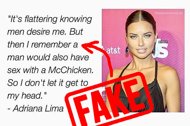 The Adriana Lima Quote About The Guy Who Fucked A McChicken Is Fake picture image