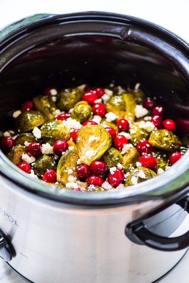 Brussels Sprouts with Cranberries &amp; Feta