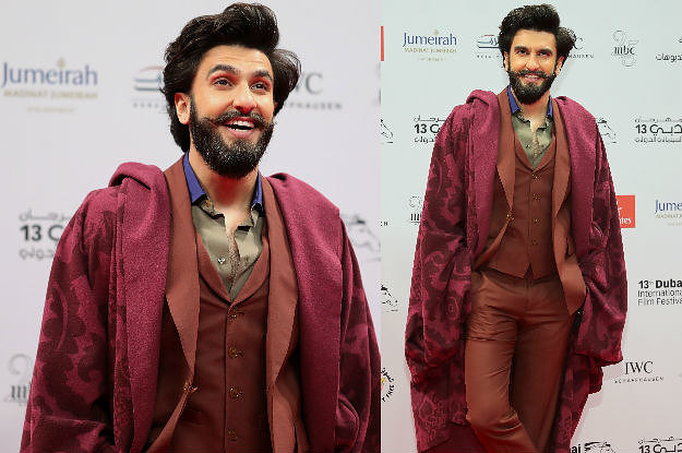 Today In Game-Changing Fashion: Ranveer Singh Draped A Shawl Over His Suit  And Looked Delicious