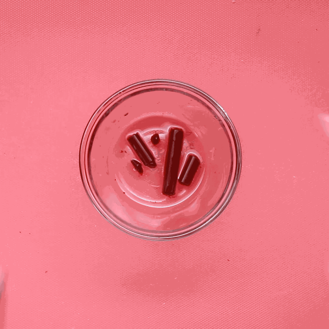 If it's a bit chunky, put the mixture back in the microwave for about 30 seconds.