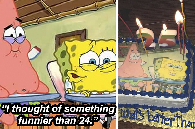 SpongeBob SquarePants Never Grow Up Photo Cake | Freedom Bakery