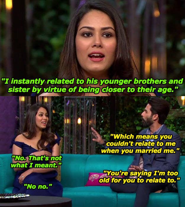 18 Hilarious Moments From Shahid Kapoor And Mira Rajput S Koffee With Karan Episode