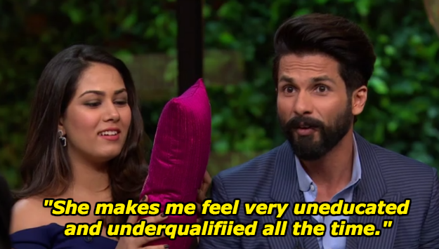 18 Hilarious Moments From Shahid Kapoor And Mira Rajput S Koffee With Karan Episode