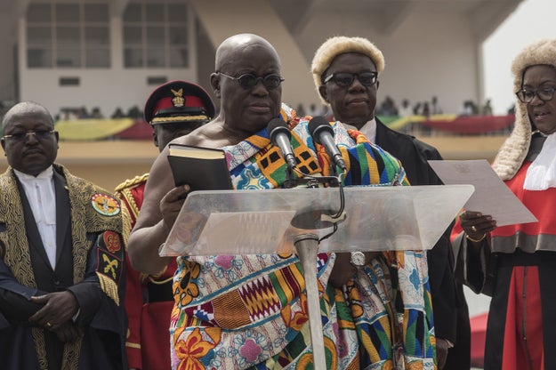 Nana Akufo-Addo, the fourth president of Ghana, took the oath of office on Sunday in a peaceful transfer of power that should serve as a model for other countries in the region.