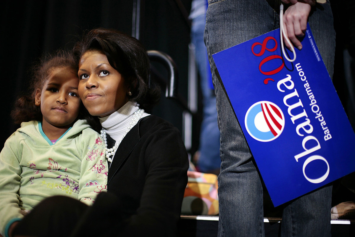 obama and wife fist bump posters