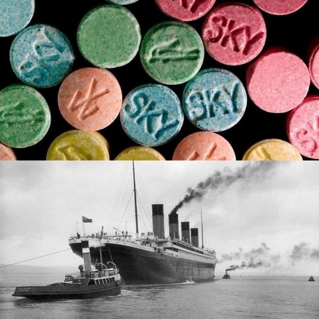The year the Titanic sank, scientists in Germany first synthesized MDMA (3-4 methylenedioxymethamphetamine)—better known as Ecstasy—“possibly to be used as an appetite suppressant.” Merck patented it the next year but decided against marketing it.