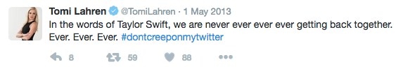 Oops! Guess we know why 2013 sucked for poor Tomi!