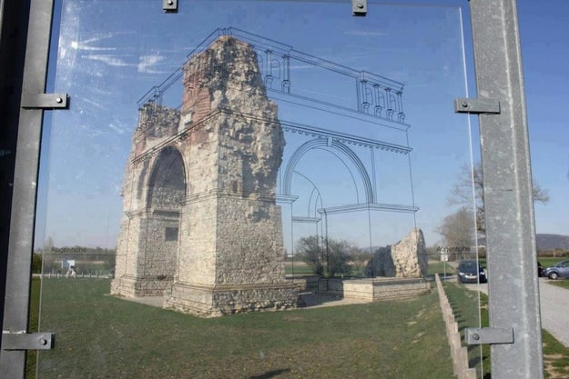 This great method of showing you what buildings looked like before they were ruined.