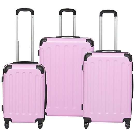 This luggage set that's pretty in pink and under $85 bucks!